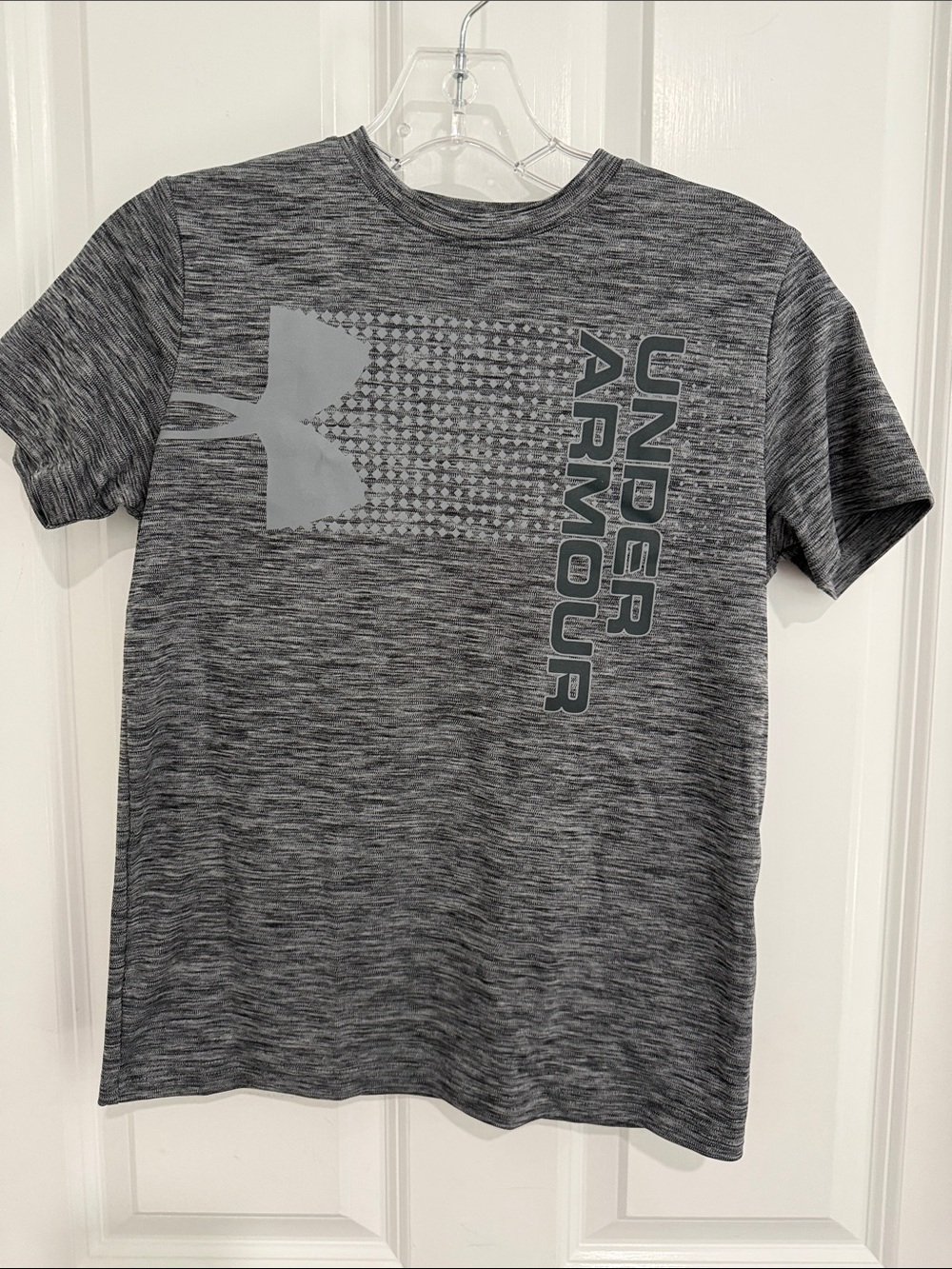 Under Armour youth Heather Gray Graphic Short Sleeve Tee
